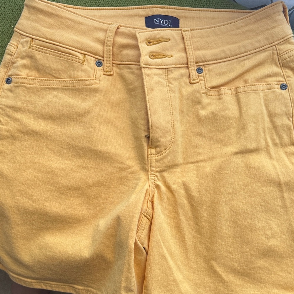 NYDJ Sunny Yellow Denim Shorts